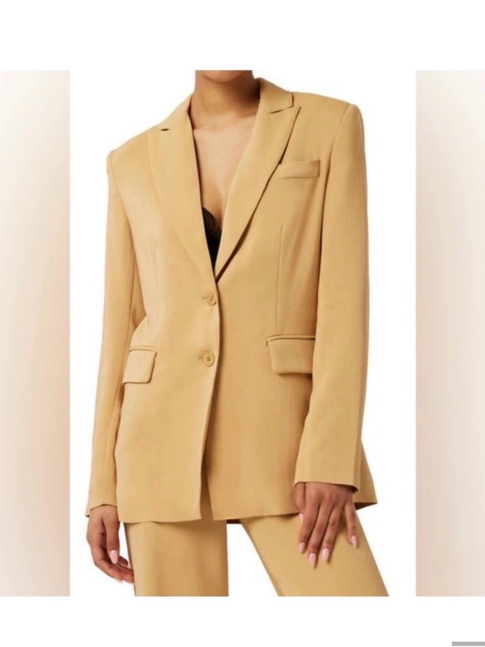 Lita by Ciara Women’s Tailored Cream Blazer Jacket